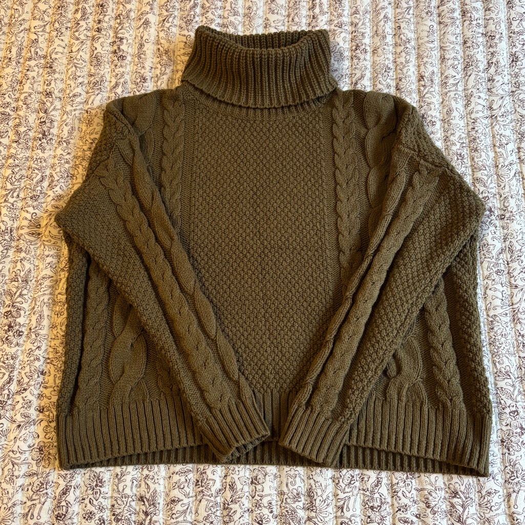 Madewell Cable Turtleneck Sweater